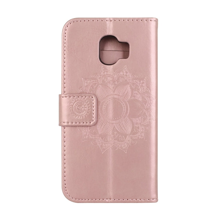 For Galaxy J2 Pro (2018) Mandragora Pattern Crystal Encrusted Horizontal Flip Leather Case with Card Slot & Holder & Wallet & Lanyard