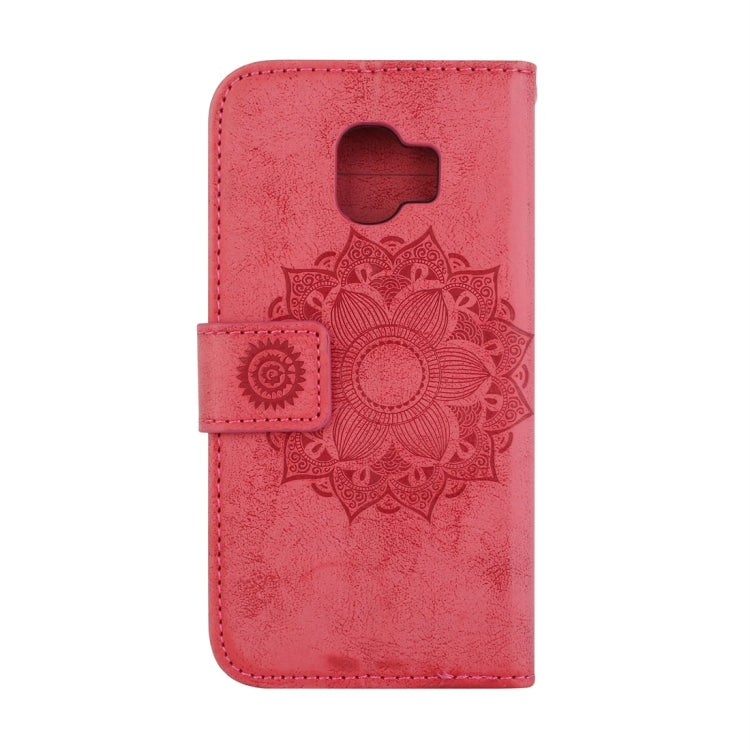 For Galaxy J2 Pro (2018) Mandragora Pattern Crystal Encrusted Horizontal Flip Leather Case with Card Slot & Holder & Wallet & Lanyard