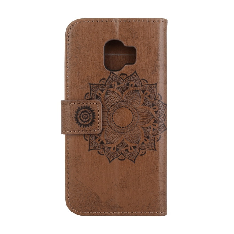 For Galaxy J2 Pro (2018) Mandragora Pattern Crystal Encrusted Horizontal Flip Leather Case with Card Slot & Holder & Wallet & Lanyard