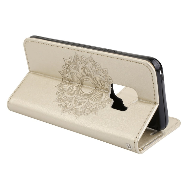 For Galaxy S9 Mandragora Pattern Crystal Encrusted Horizontal Flip Leather Case with Card Slot & Holder & Wallet & Lanyard
