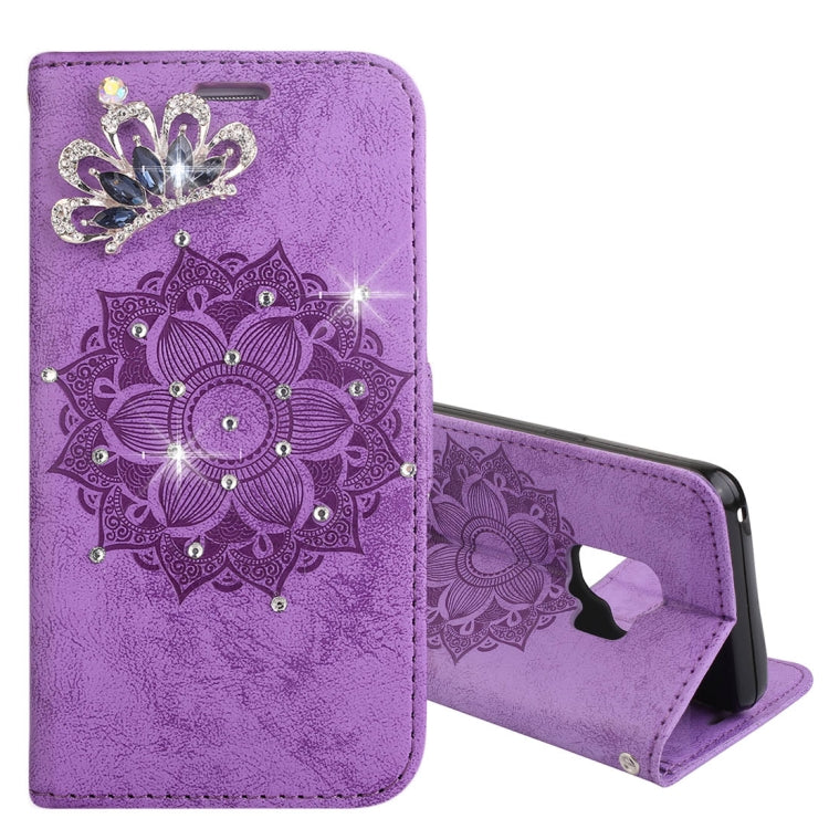 For Galaxy S9 Mandragora Pattern Crystal Encrusted Horizontal Flip Leather Case with Card Slot & Holder & Wallet & Lanyard