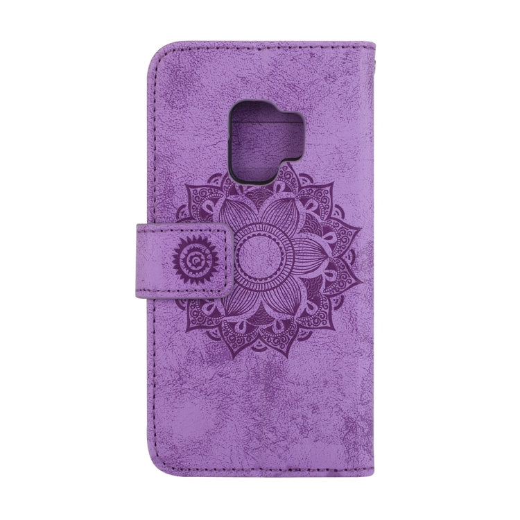 For Galaxy S9 Mandragora Pattern Crystal Encrusted Horizontal Flip Leather Case with Card Slot & Holder & Wallet & Lanyard