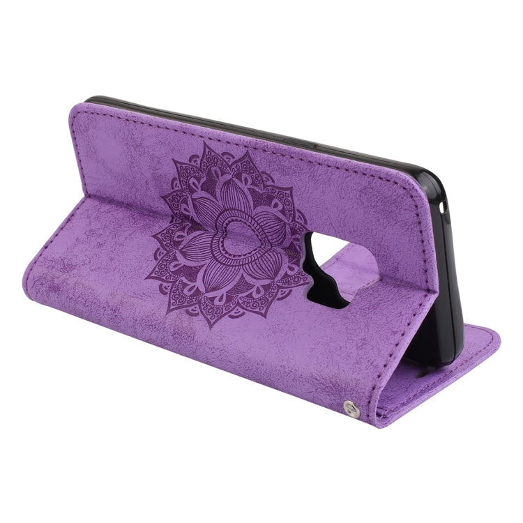 For Galaxy S9 Mandragora Pattern Crystal Encrusted Horizontal Flip Leather Case with Card Slot & Holder & Wallet & Lanyard