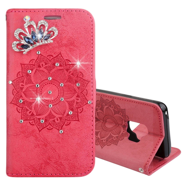 For Galaxy S9 Mandragora Pattern Crystal Encrusted Horizontal Flip Leather Case with Card Slot & Holder & Wallet & Lanyard