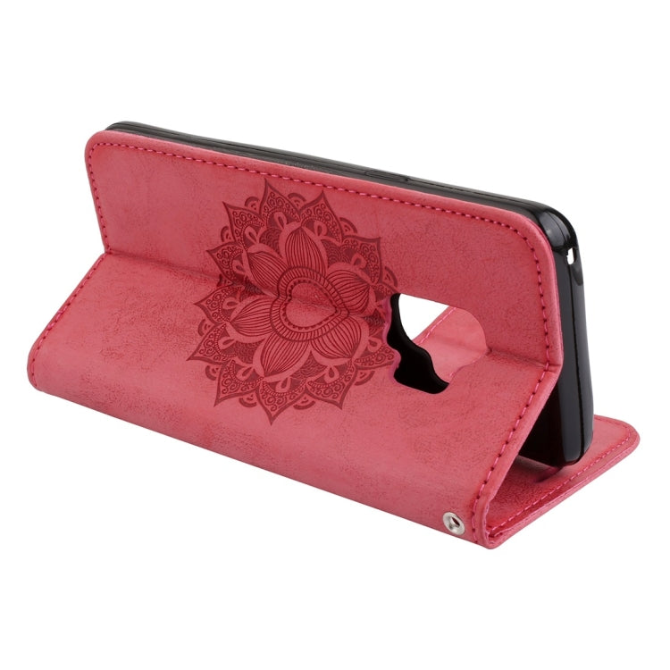 For Galaxy S9 Mandragora Pattern Crystal Encrusted Horizontal Flip Leather Case with Card Slot & Holder & Wallet & Lanyard