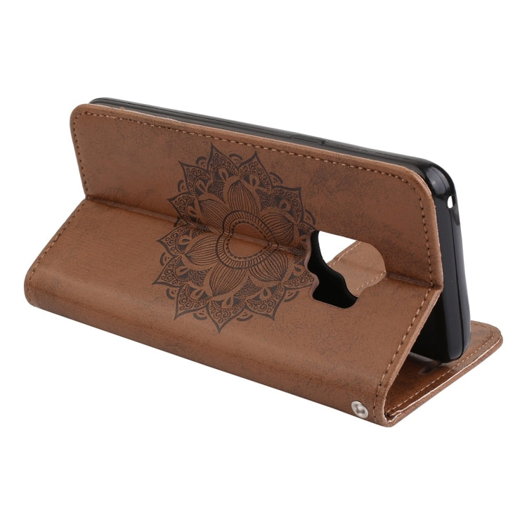 For Galaxy S9 Mandragora Pattern Crystal Encrusted Horizontal Flip Leather Case with Card Slot & Holder & Wallet & Lanyard