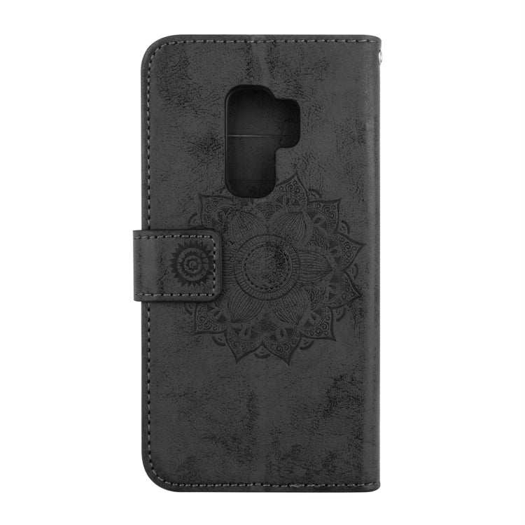 For Galaxy S9+ Mandragora Pattern Crystal Encrusted Horizontal Flip Leather Case with Card Slot & Holder & Wallet & Lanyard