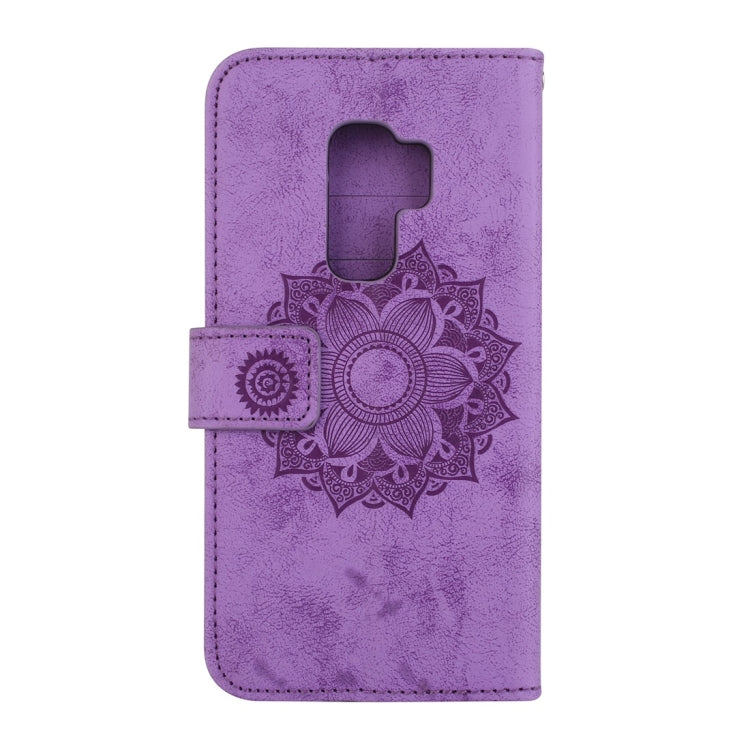 For Galaxy S9+ Mandragora Pattern Crystal Encrusted Horizontal Flip Leather Case with Card Slot & Holder & Wallet & Lanyard