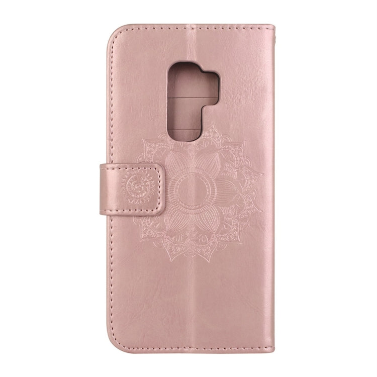For Galaxy S9+ Mandragora Pattern Crystal Encrusted Horizontal Flip Leather Case with Card Slot & Holder & Wallet & Lanyard