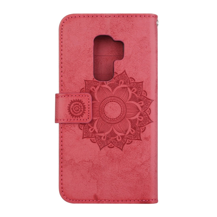 For Galaxy S9+ Mandragora Pattern Crystal Encrusted Horizontal Flip Leather Case with Card Slot & Holder & Wallet & Lanyard