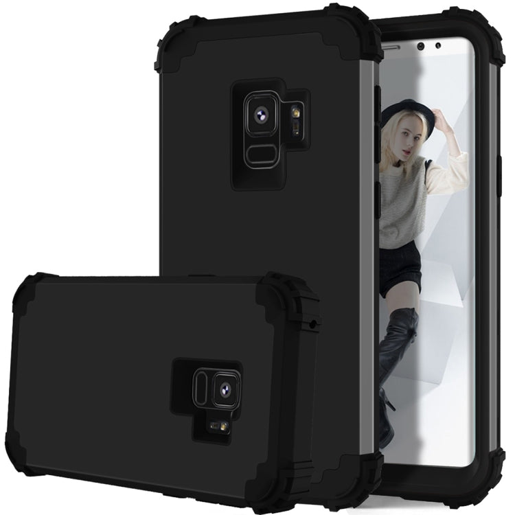 For Galaxy S9 Dropproof 3 in 1 No Gap in the Middle Silicone Sleeve Protective Case