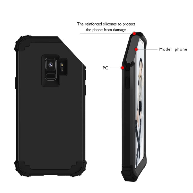 For Galaxy S9 Dropproof 3 in 1 No Gap in the Middle Silicone Sleeve Protective Case