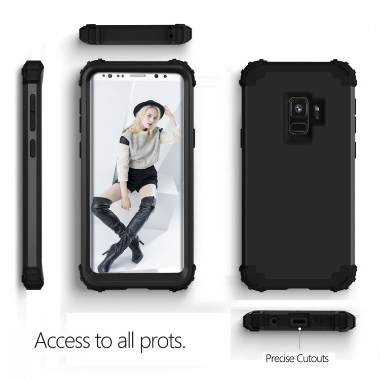For Galaxy S9 Dropproof 3 in 1 No Gap in the Middle Silicone Sleeve Protective Case