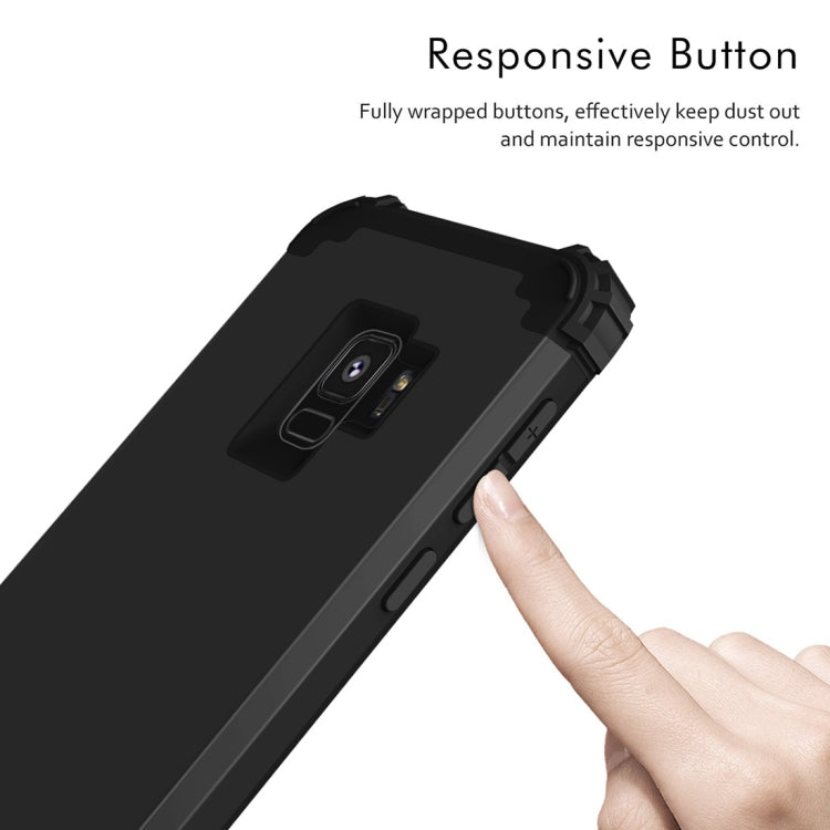 For Galaxy S9 Dropproof 3 in 1 No Gap in the Middle Silicone Sleeve Protective Case
