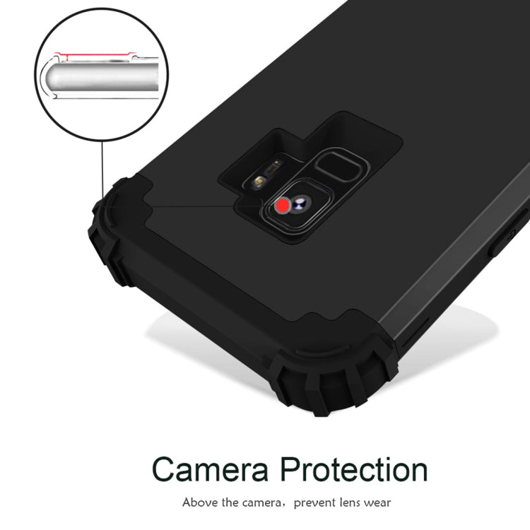For Galaxy S9 Dropproof 3 in 1 No Gap in the Middle Silicone Sleeve Protective Case