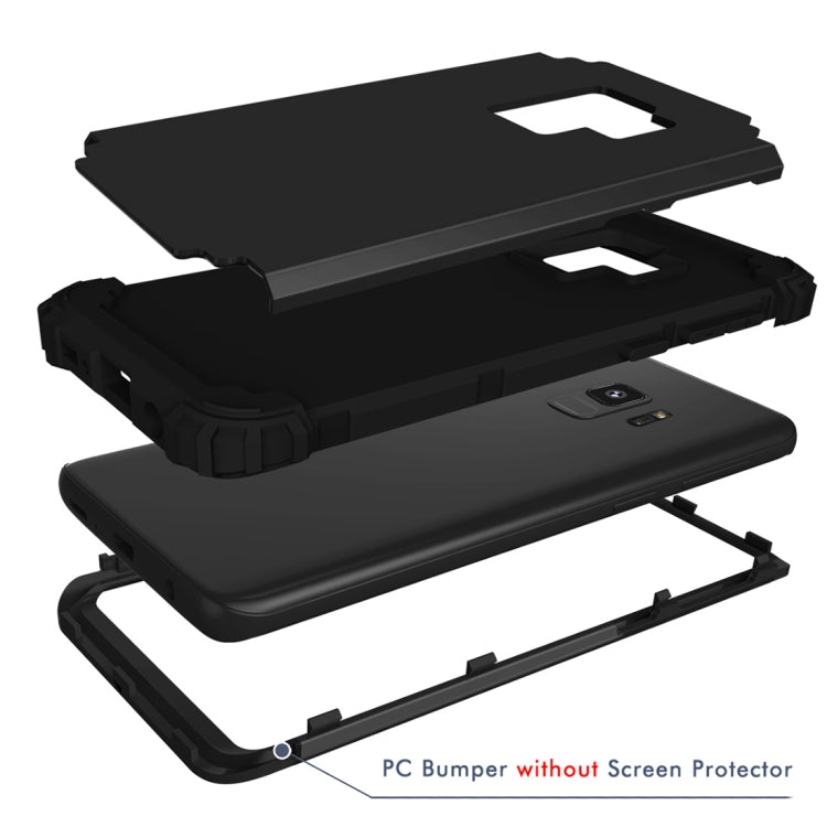 For Galaxy S9 Dropproof 3 in 1 No Gap in the Middle Silicone Sleeve Protective Case