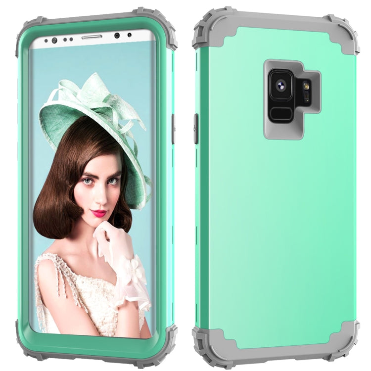 For Galaxy S9 Dropproof 3 in 1 No Gap in the Middle Silicone Sleeve Protective Case