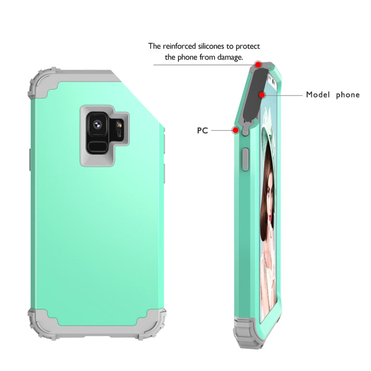 For Galaxy S9 Dropproof 3 in 1 No Gap in the Middle Silicone Sleeve Protective Case