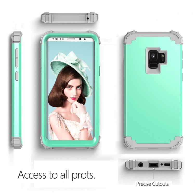 For Galaxy S9 Dropproof 3 in 1 No Gap in the Middle Silicone Sleeve Protective Case
