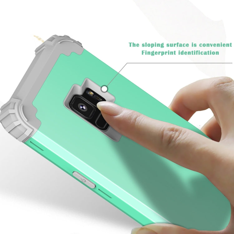 For Galaxy S9 Dropproof 3 in 1 No Gap in the Middle Silicone Sleeve Protective Case