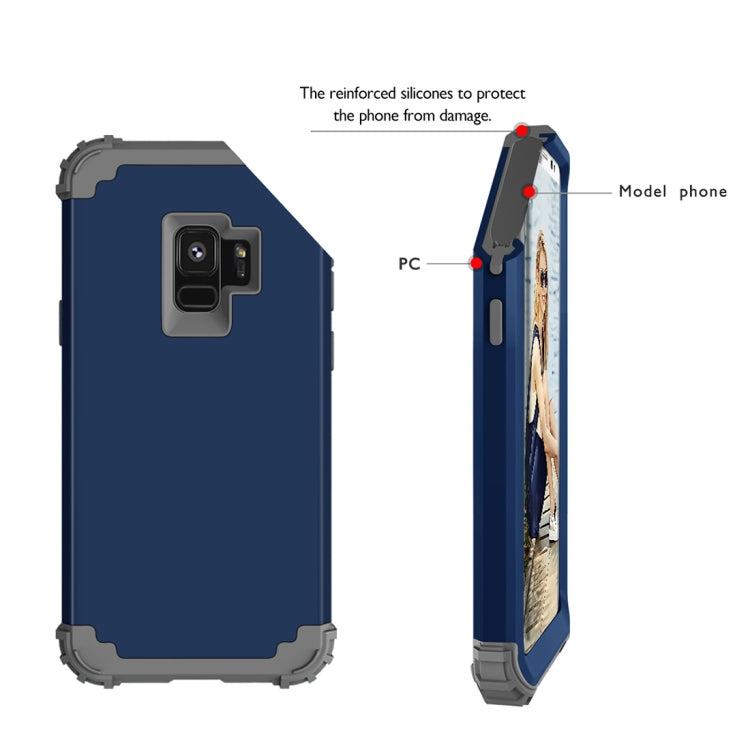 For Galaxy S9 Dropproof 3 in 1 No Gap in the Middle Silicone Sleeve Protective Case