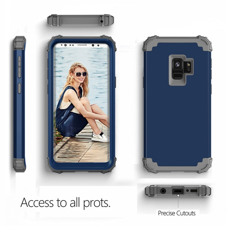 For Galaxy S9 Dropproof 3 in 1 No Gap in the Middle Silicone Sleeve Protective Case