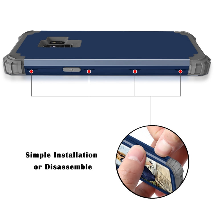 For Galaxy S9 Dropproof 3 in 1 No Gap in the Middle Silicone Sleeve Protective Case