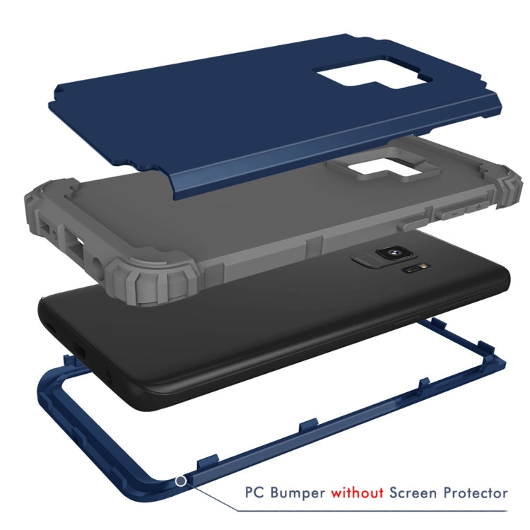 For Galaxy S9 Dropproof 3 in 1 No Gap in the Middle Silicone Sleeve Protective Case