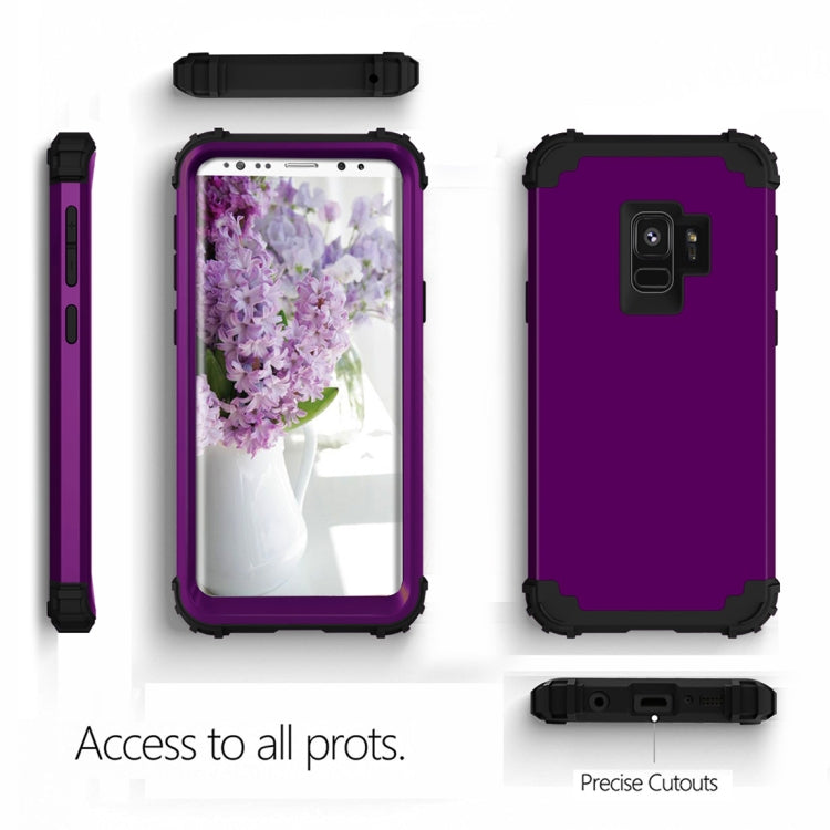 For Galaxy S9 Dropproof 3 in 1 No Gap in the Middle Silicone Sleeve Protective Case