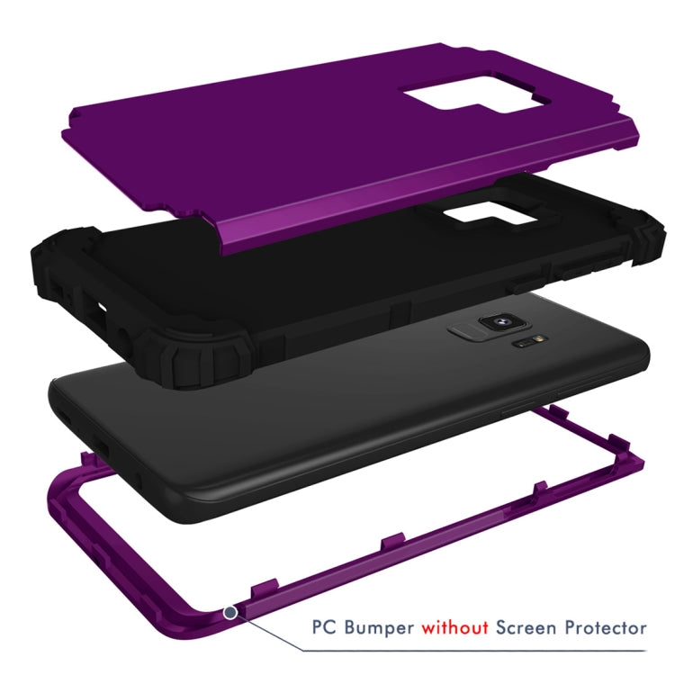 For Galaxy S9 Dropproof 3 in 1 No Gap in the Middle Silicone Sleeve Protective Case