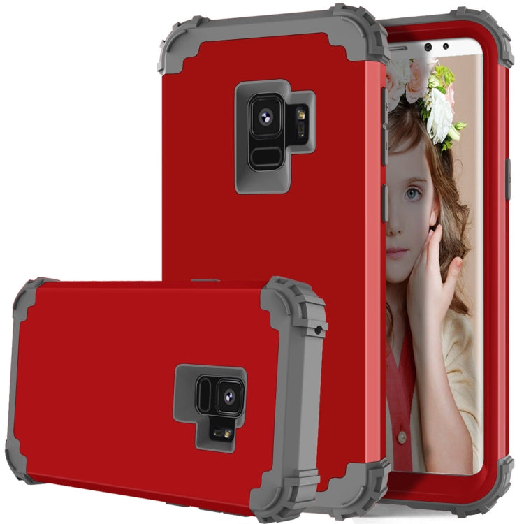 For Galaxy S9 Dropproof 3 in 1 No Gap in the Middle Silicone Sleeve Protective Case
