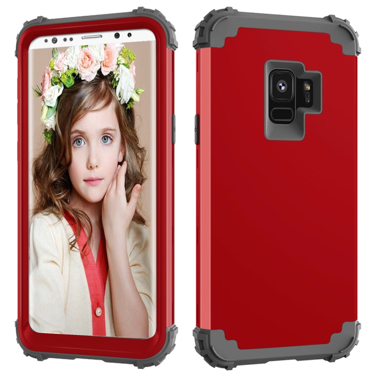 For Galaxy S9 Dropproof 3 in 1 No Gap in the Middle Silicone Sleeve Protective Case