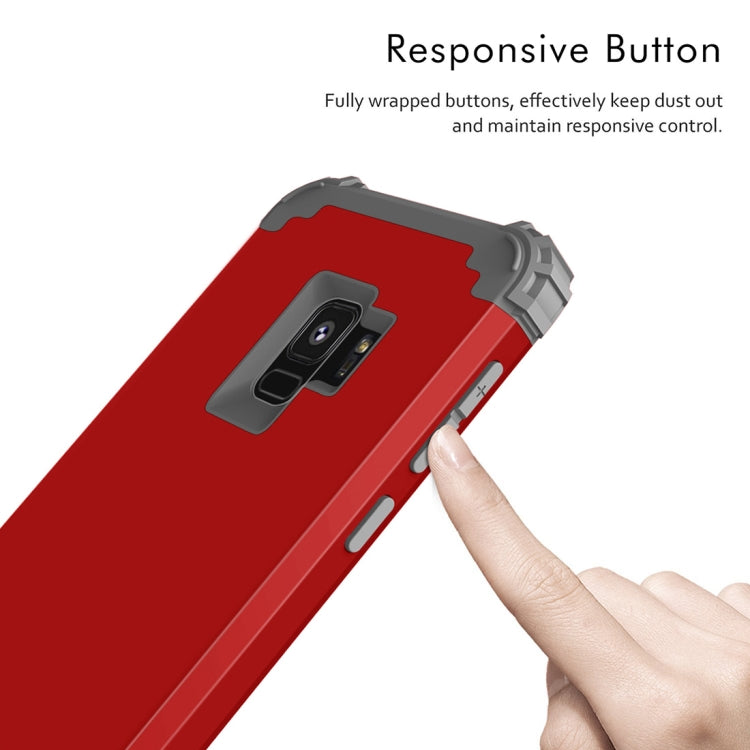 For Galaxy S9 Dropproof 3 in 1 No Gap in the Middle Silicone Sleeve Protective Case