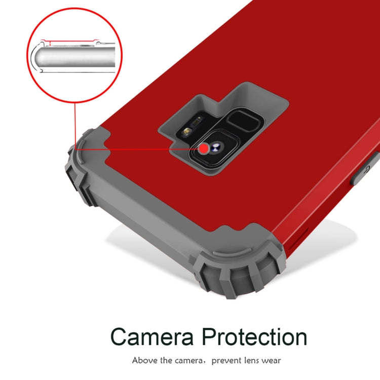 For Galaxy S9 Dropproof 3 in 1 No Gap in the Middle Silicone Sleeve Protective Case