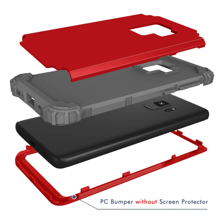 For Galaxy S9 Dropproof 3 in 1 No Gap in the Middle Silicone Sleeve Protective Case