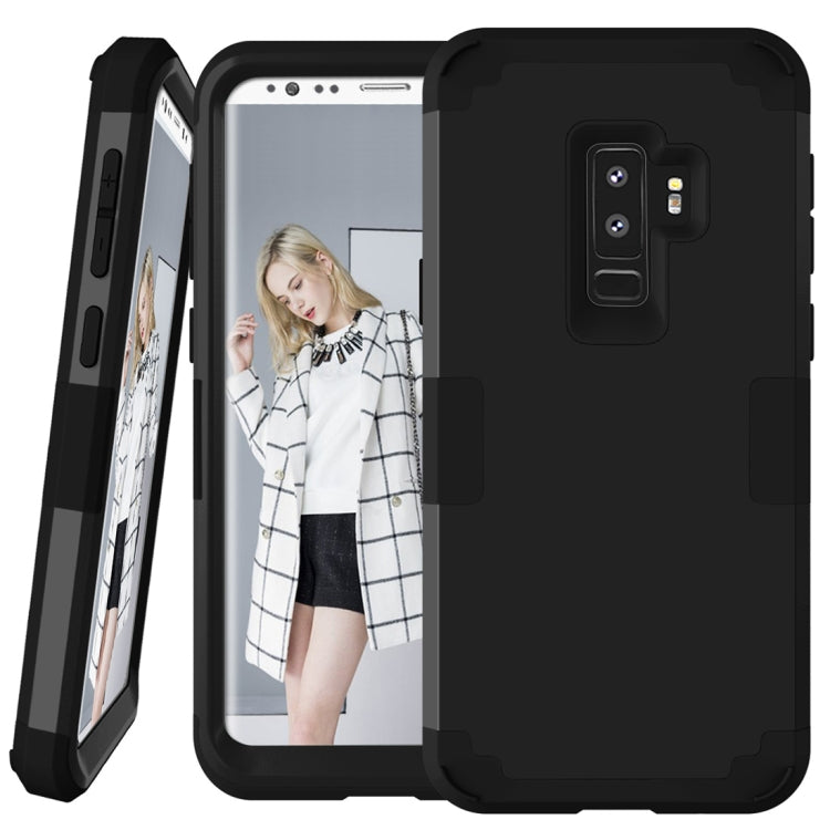 For Galaxy S9+ Separable Contrast Color PC + Silicone Combination Case