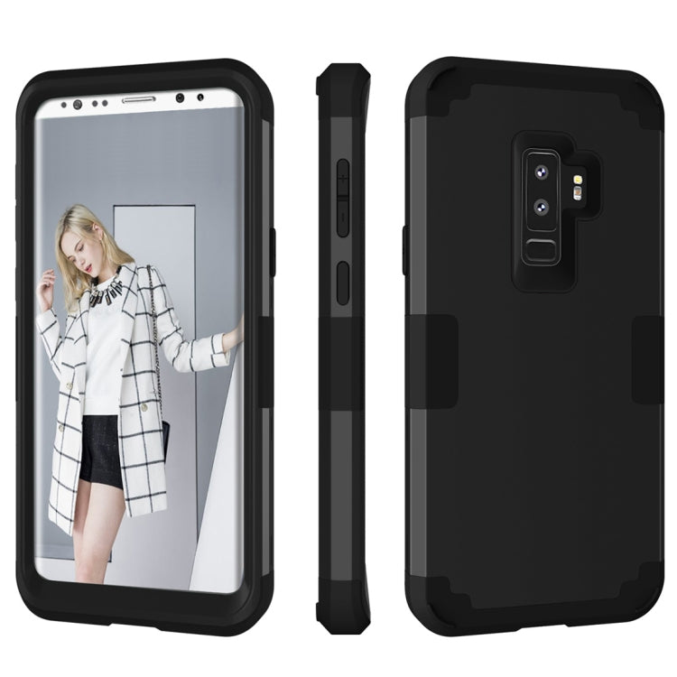 For Galaxy S9+ Separable Contrast Color PC + Silicone Combination Case