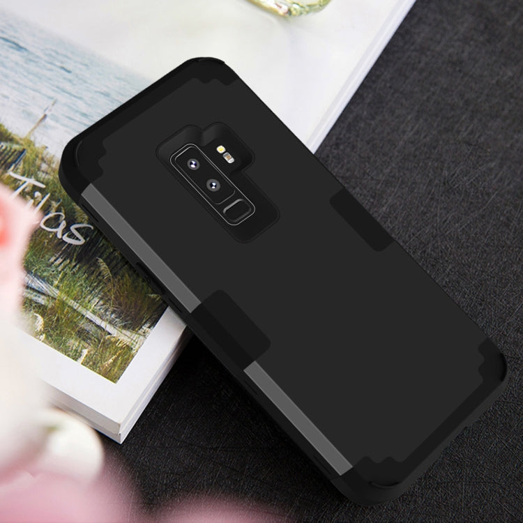For Galaxy S9+ Separable Contrast Color PC + Silicone Combination Case