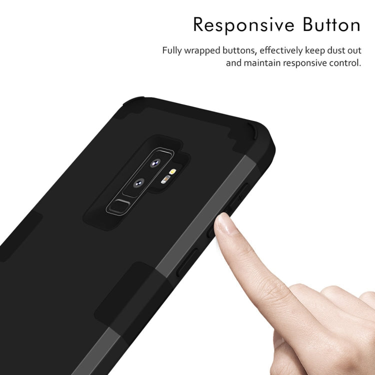 For Galaxy S9+ Separable Contrast Color PC + Silicone Combination Case