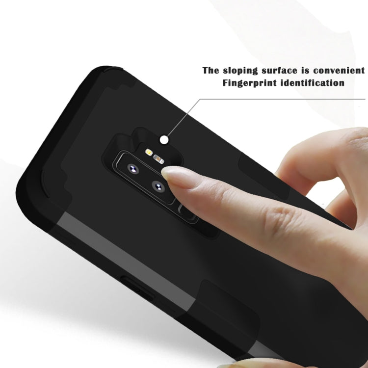 For Galaxy S9+ Separable Contrast Color PC + Silicone Combination Case