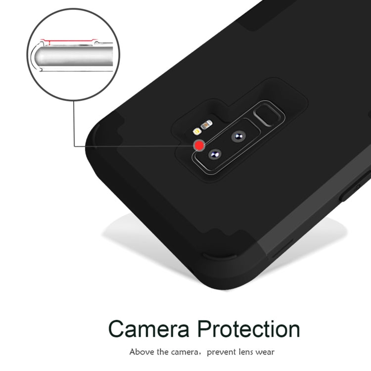 For Galaxy S9+ Separable Contrast Color PC + Silicone Combination Case