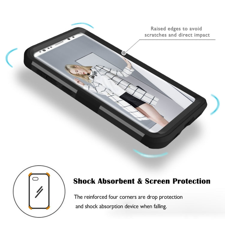 For Galaxy S9+ Separable Contrast Color PC + Silicone Combination Case