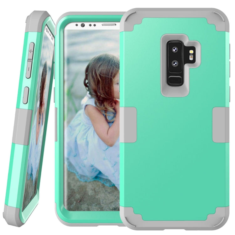 For Galaxy S9+ Separable Contrast Color PC + Silicone Combination Case