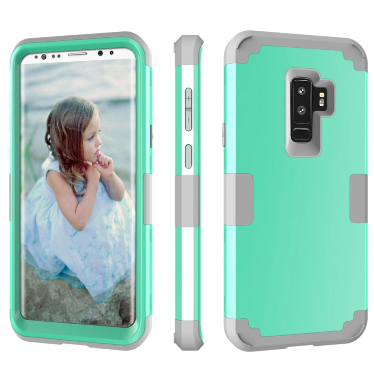 For Galaxy S9+ Separable Contrast Color PC + Silicone Combination Case