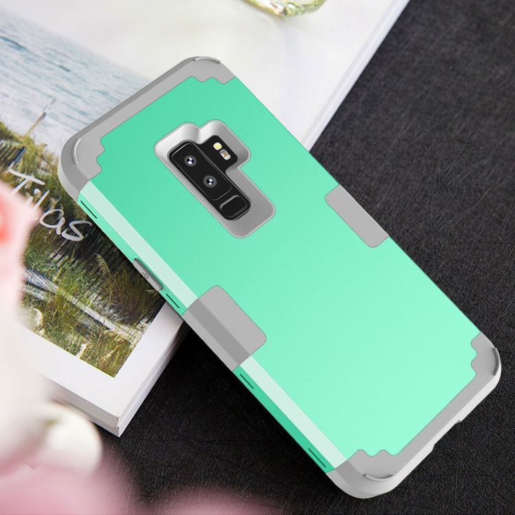 For Galaxy S9+ Separable Contrast Color PC + Silicone Combination Case