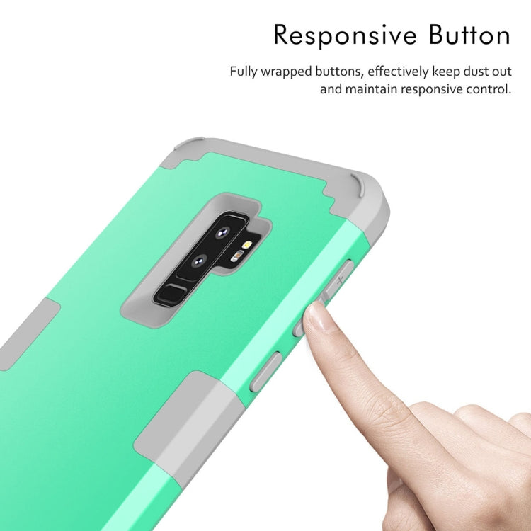 For Galaxy S9+ Separable Contrast Color PC + Silicone Combination Case