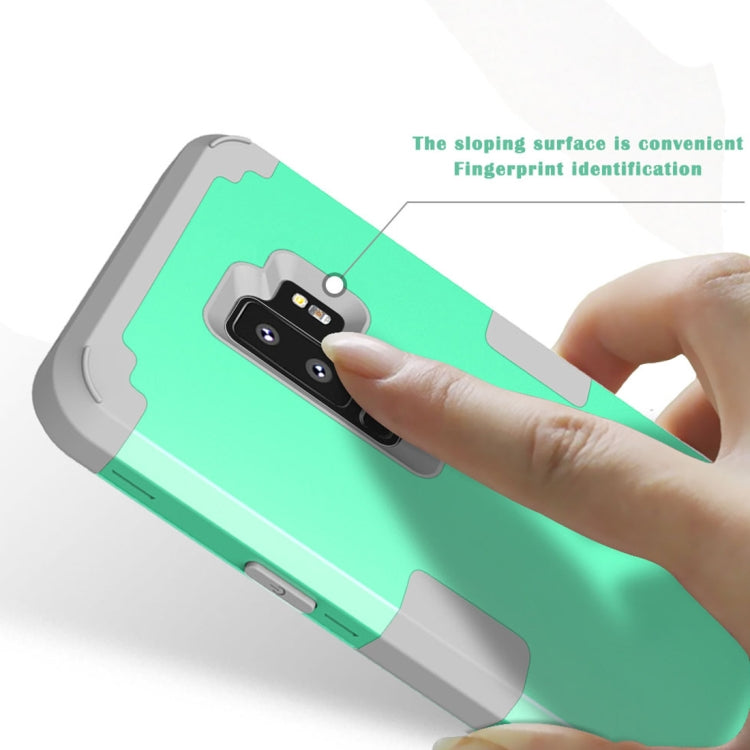 For Galaxy S9+ Separable Contrast Color PC + Silicone Combination Case