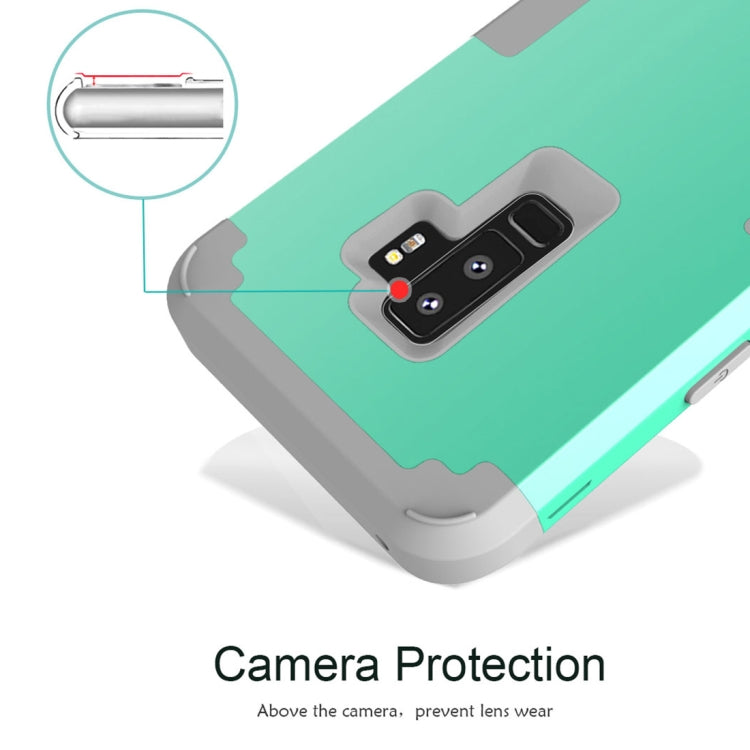 For Galaxy S9+ Separable Contrast Color PC + Silicone Combination Case