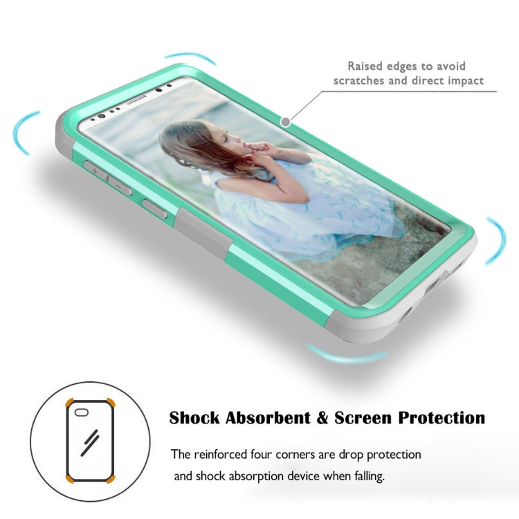 For Galaxy S9+ Separable Contrast Color PC + Silicone Combination Case
