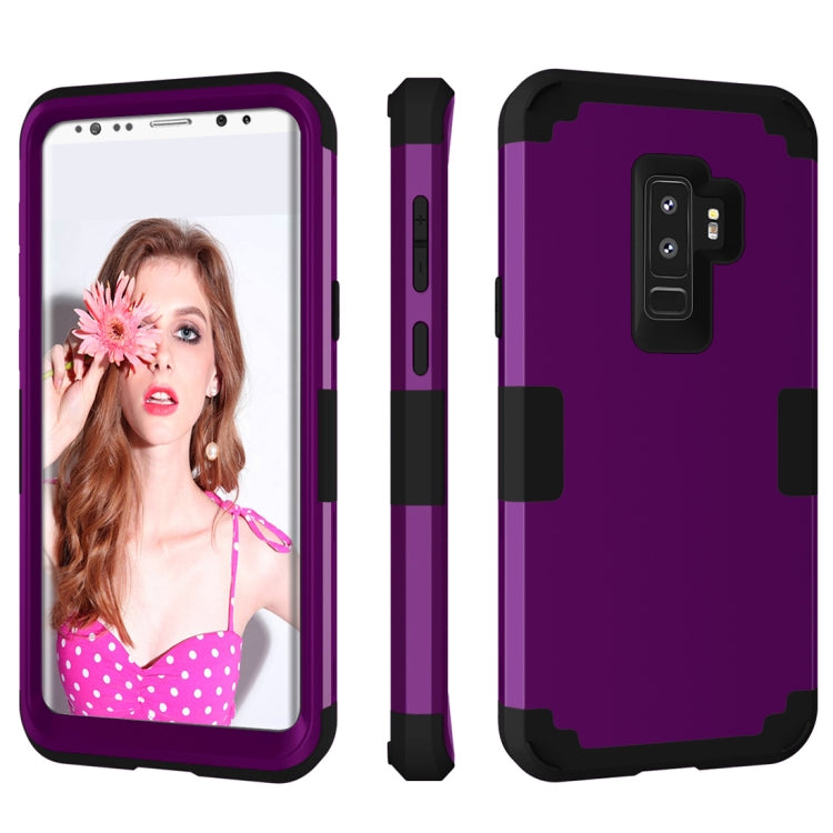 For Galaxy S9+ Separable Contrast Color PC + Silicone Combination Case